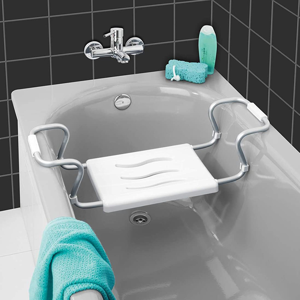 Adjustable bathtub seat SECURA white 37x26 cm