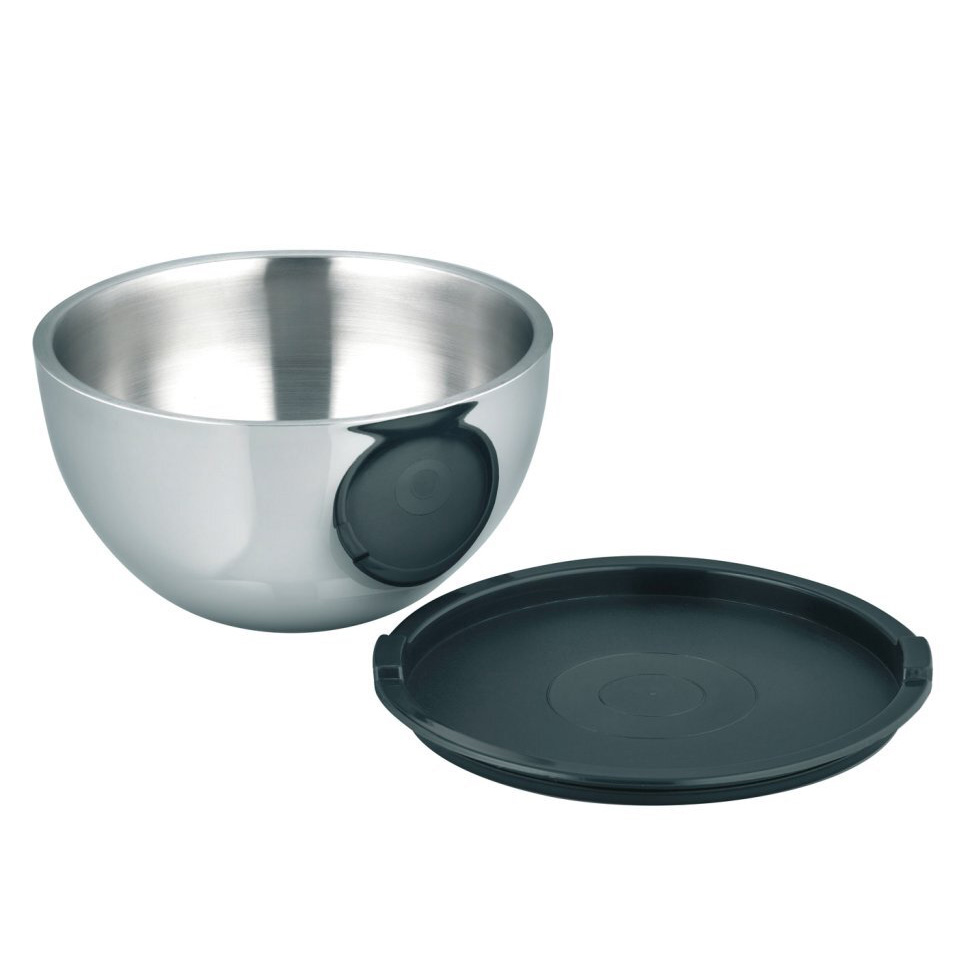 Isothermal stainless steel bowls with plastic lids 2 pcs. 2.1lt, 1.2lt