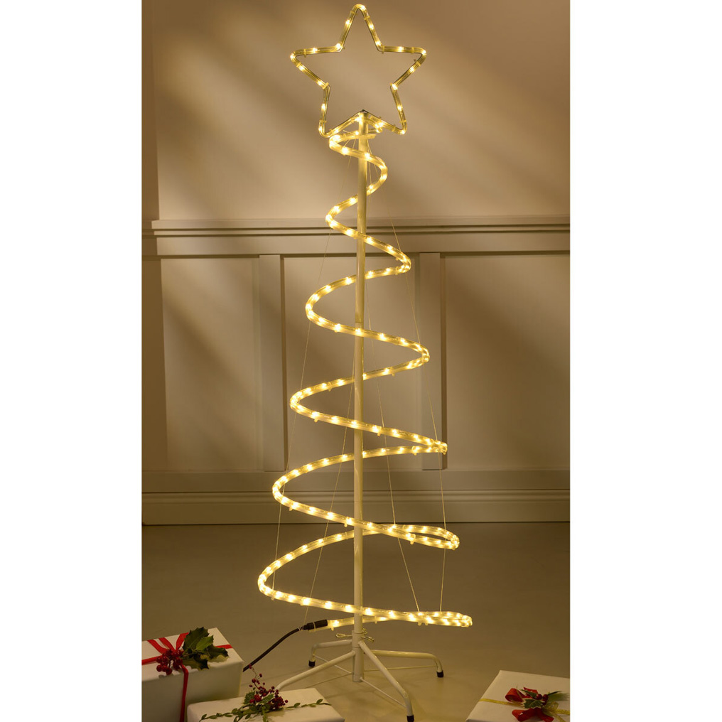 Σπιράλ χριστουγεννιάτικο δέντρο με 144 LED 46x150 εκ.