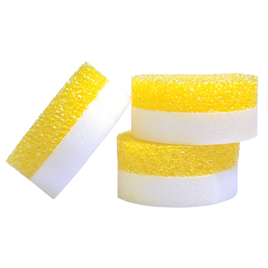 Double faced cleaning sponge set 9x4 cm 3 pcs