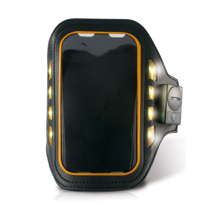 Αθλητικό περιβραχιόνιο με LED KSIX για smartphone 4 ιντσών 12,4x6,8x1,2 εκ.