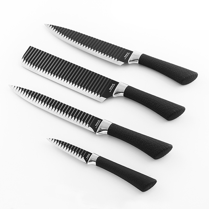 Swiss-Q Namiutsu black shark knife set 4 pcs InnovaGoods