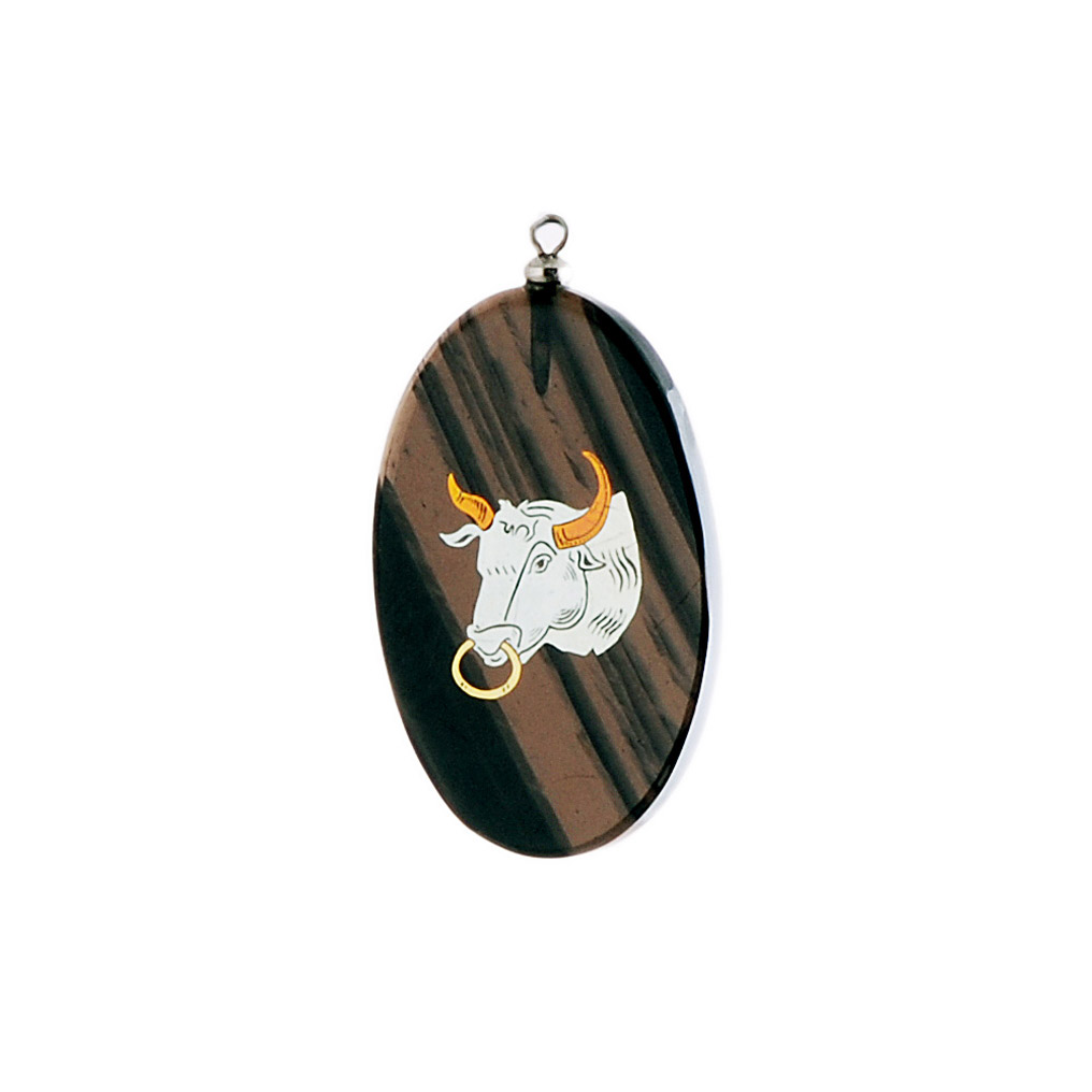 Stone pendant zodiac sign Taurus