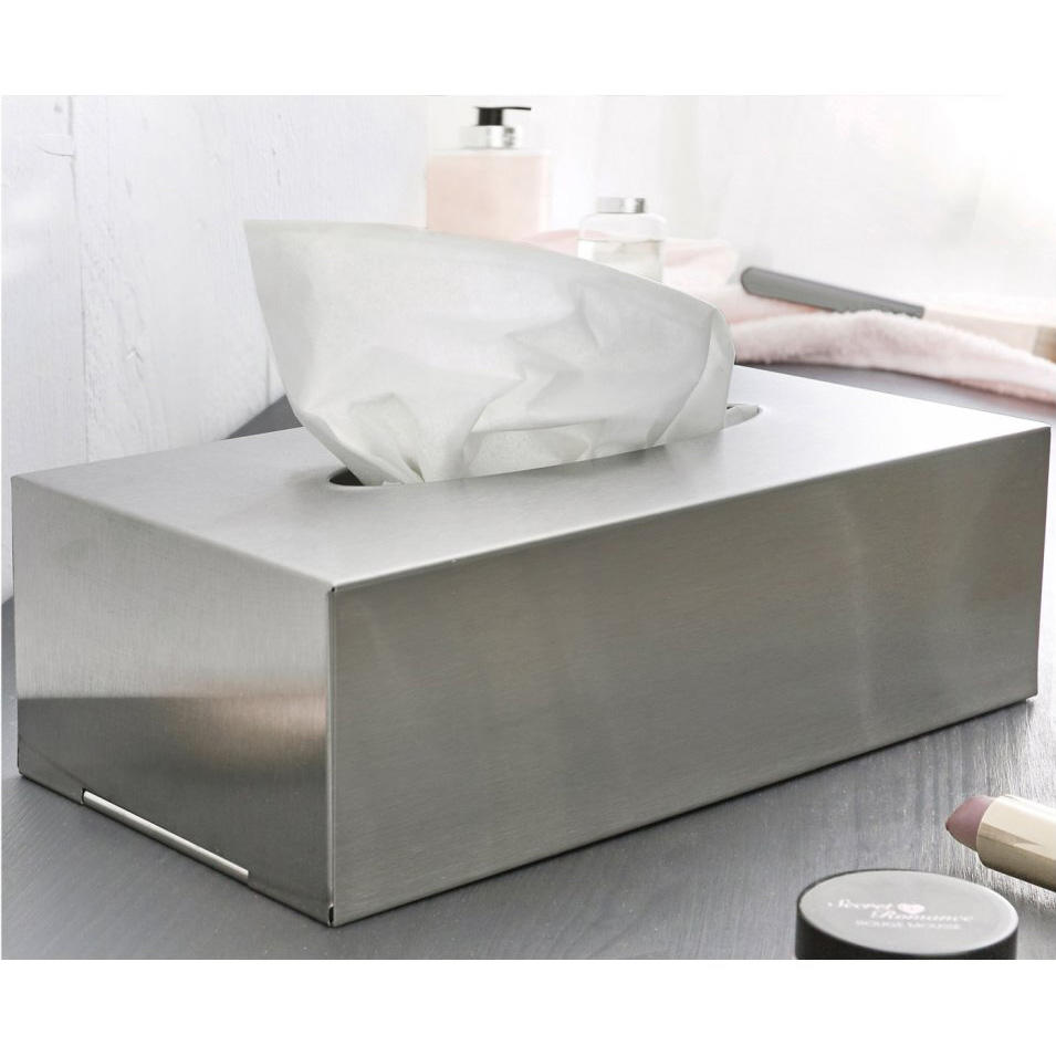 Stainless steel tissues case 24x7x12 cm