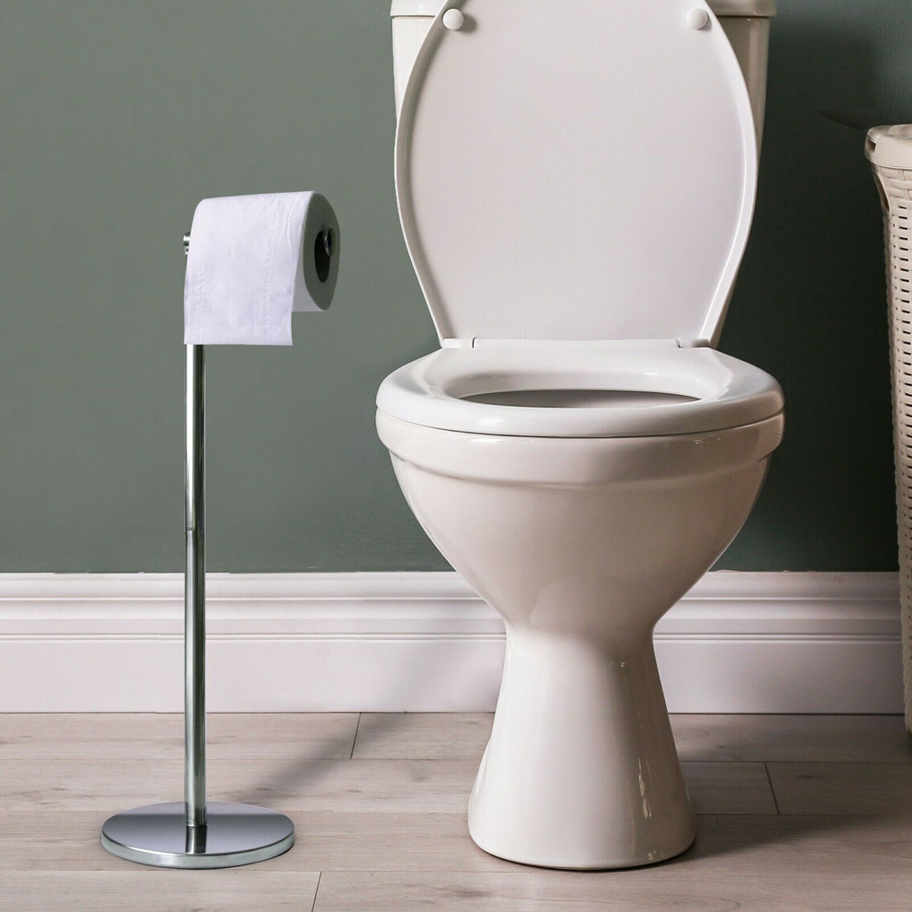 Freestanding toilet paper holder 2 in 1