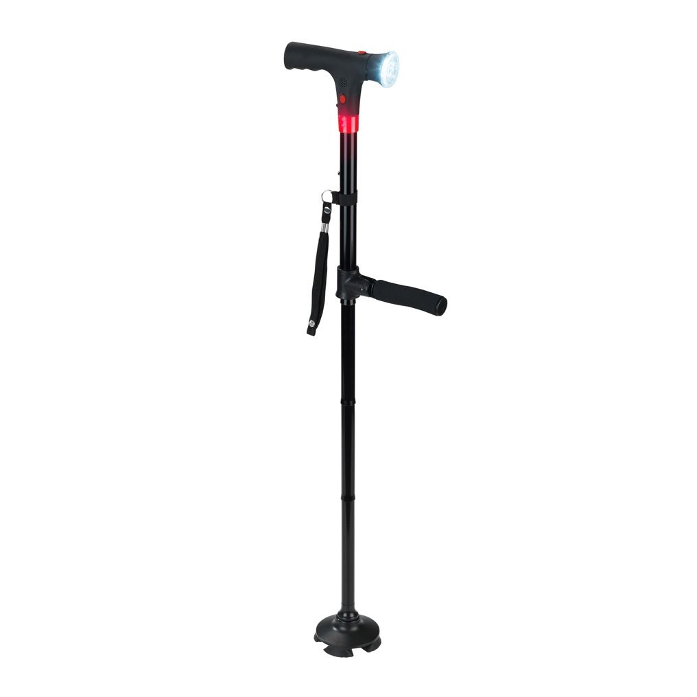 Adjustable walking stick & stand up support with LED 86-98 cm