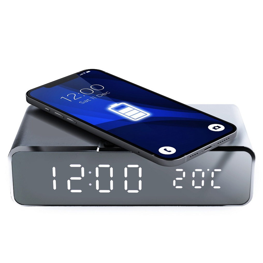 Wireless charger with clock and thermometer 10W GJ-05