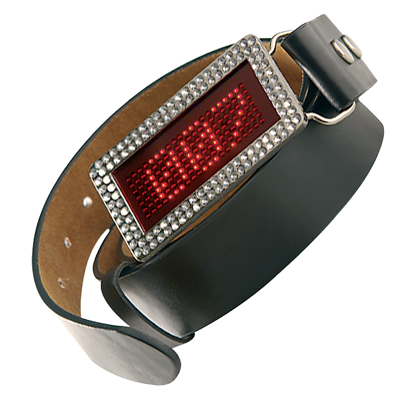 LED belt strass red