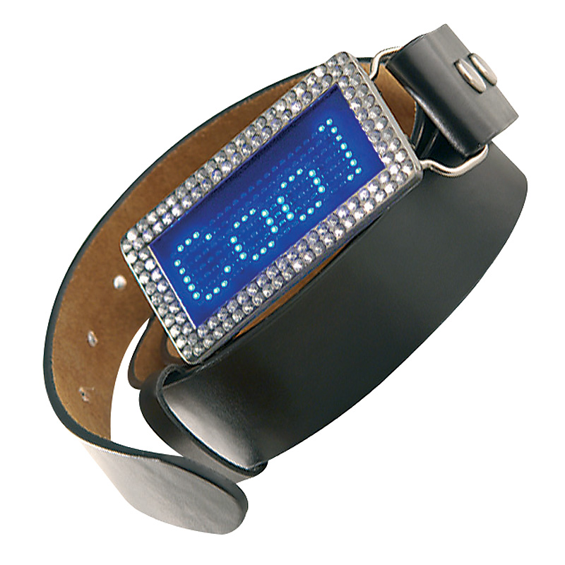 LED belt strass blue