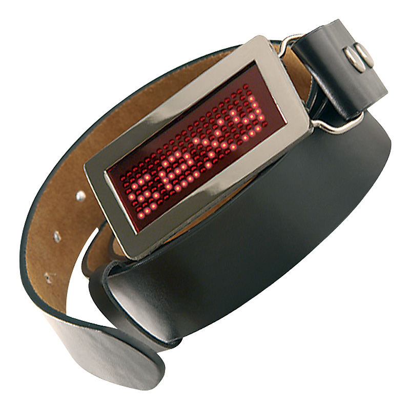 LED belt chrome red